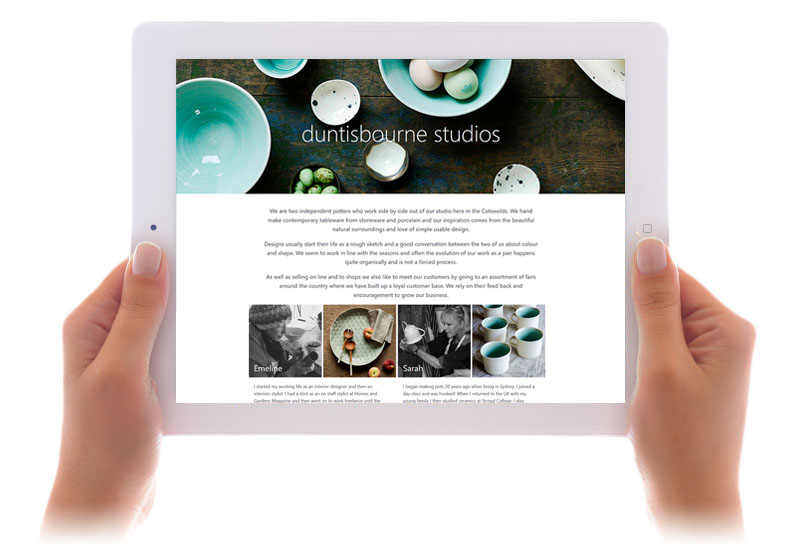 Duntisbourne Studio iPad display
